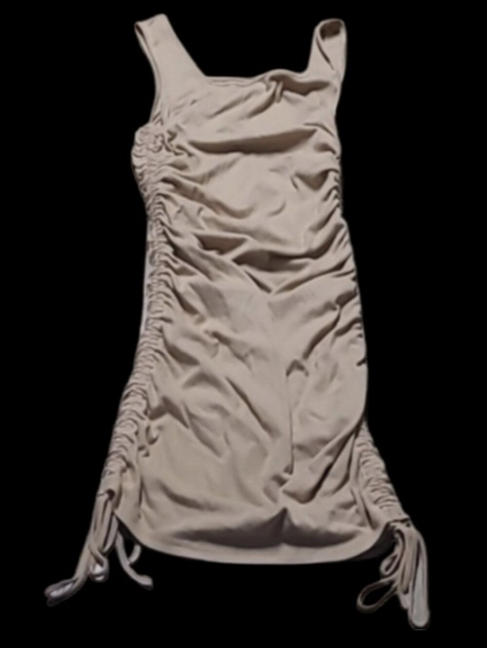 WOMEN'S SHEIN TAN DRAWSTRING DRESS